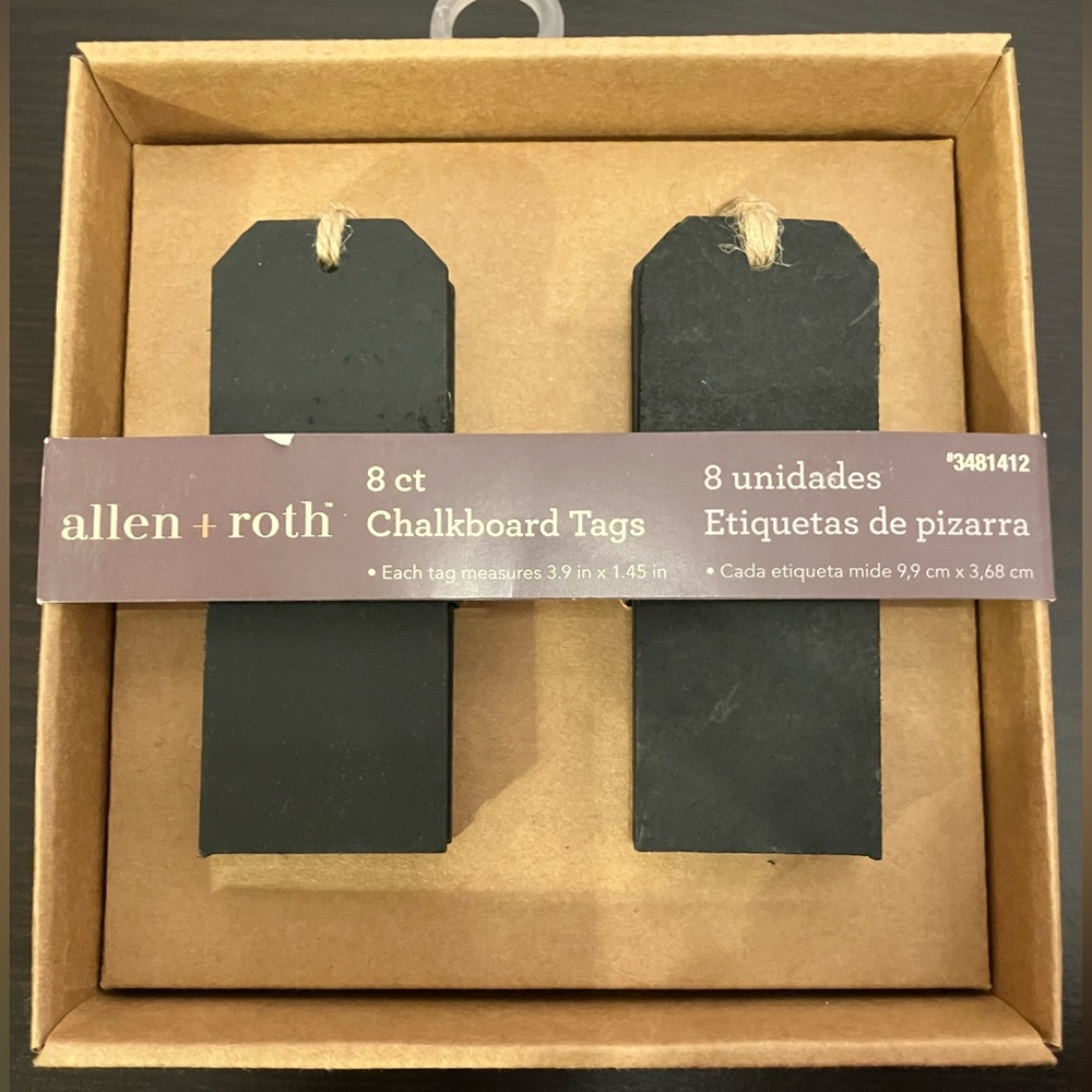 NWT Allen & Roth - 8 count chalkboard tags